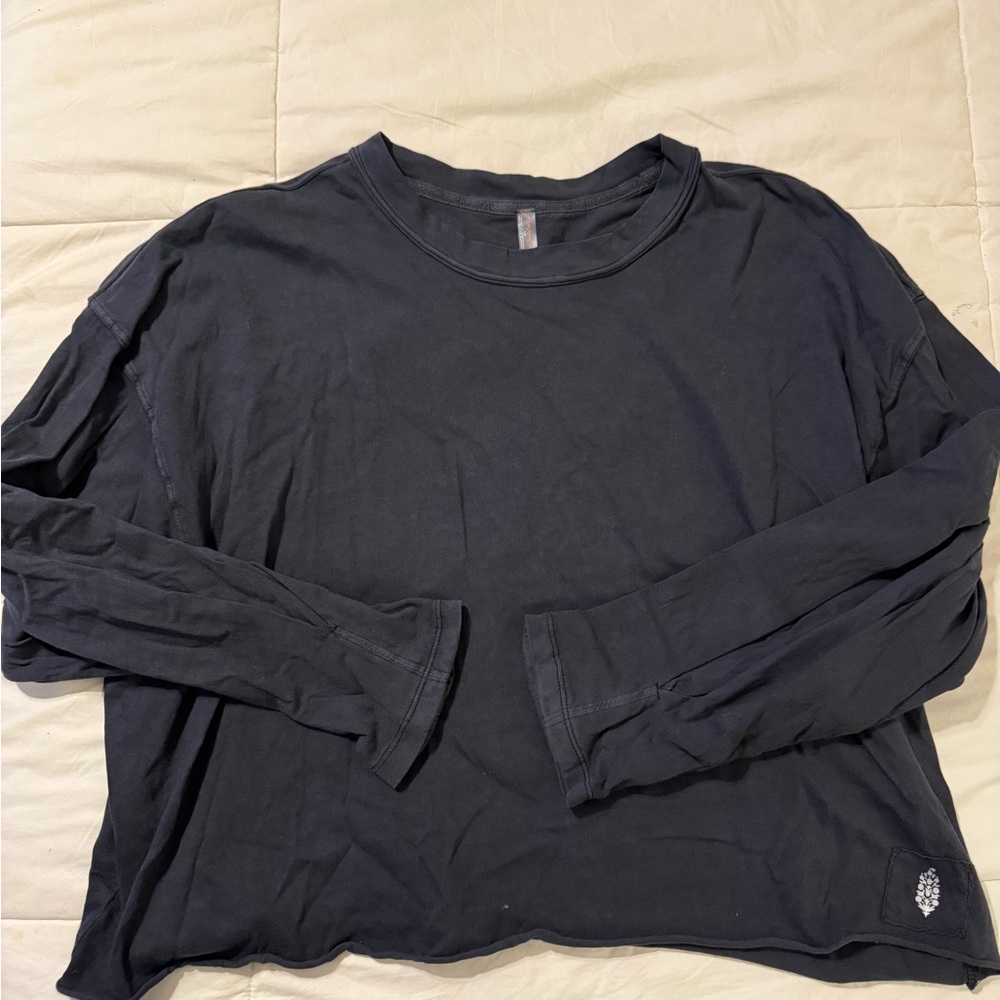 Free People Movement Inspire Layer long sleeve tee in black cotton